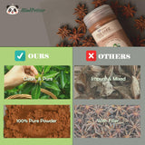 Star Anise Powder Organic 2.6oz - Ground Chinese Star Anise Seeds | Dried Spice from Whole Organic Seeds for Baking, Tea, Desserts, Soups, Marinades