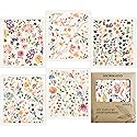 Morigins Floral Swedish Dish Cloths - 6 Pack Reusable Compostable Kitchen Cloth,Cellulose Sponge Dish Cloths Dish Towel Set