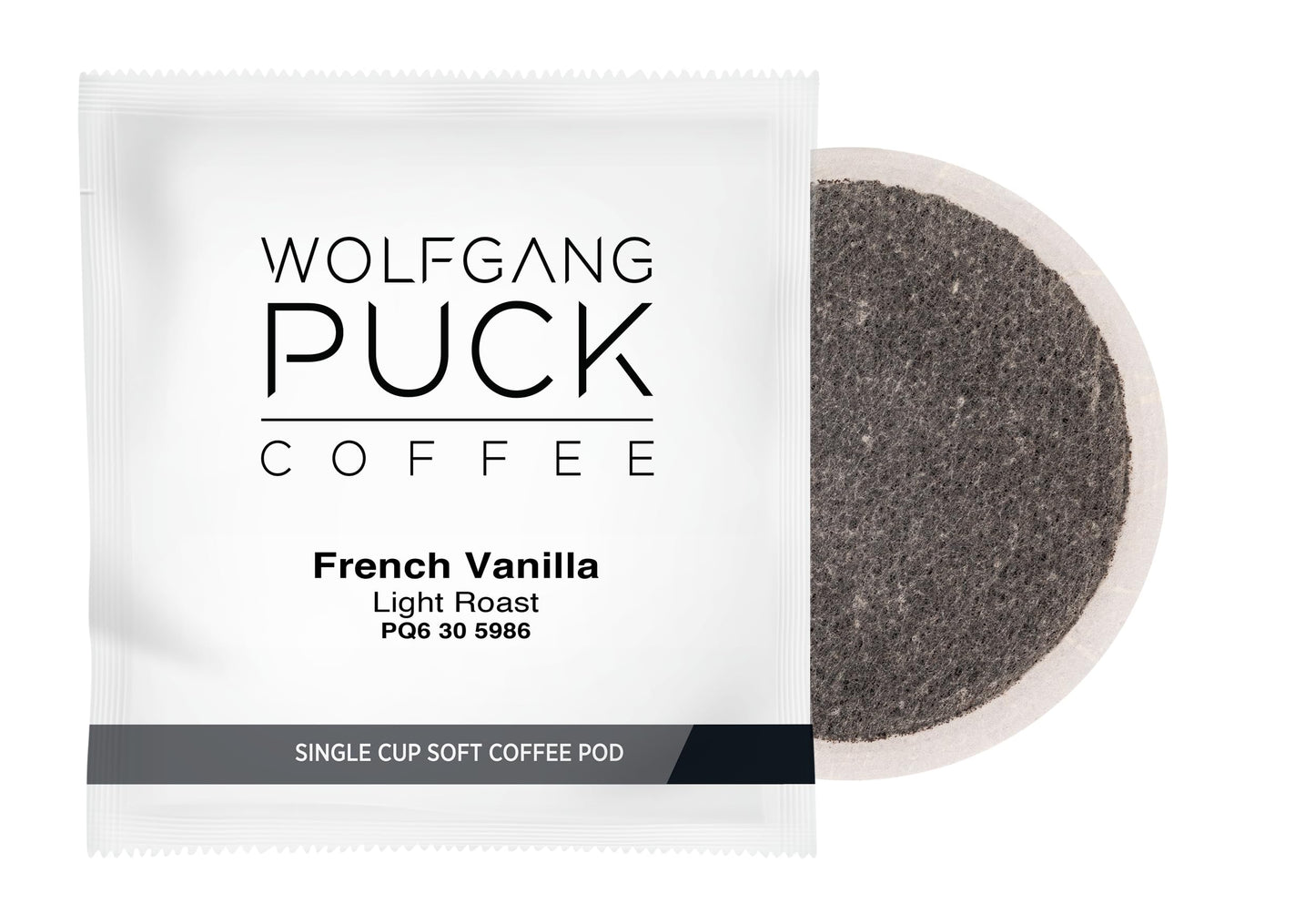 Wolfgang Puck Coffee, French Vanilla Coffee, 9.5 Gram Pods, 18 Count (WGP016443)