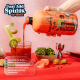 Brewt’s Spicy Bloody Mary Mix - Handcrafted Cocktail & Mocktail Mixer with Real Ingredients, Citrus, Horseradish - Low Sodium, Zero Preservatives - 32