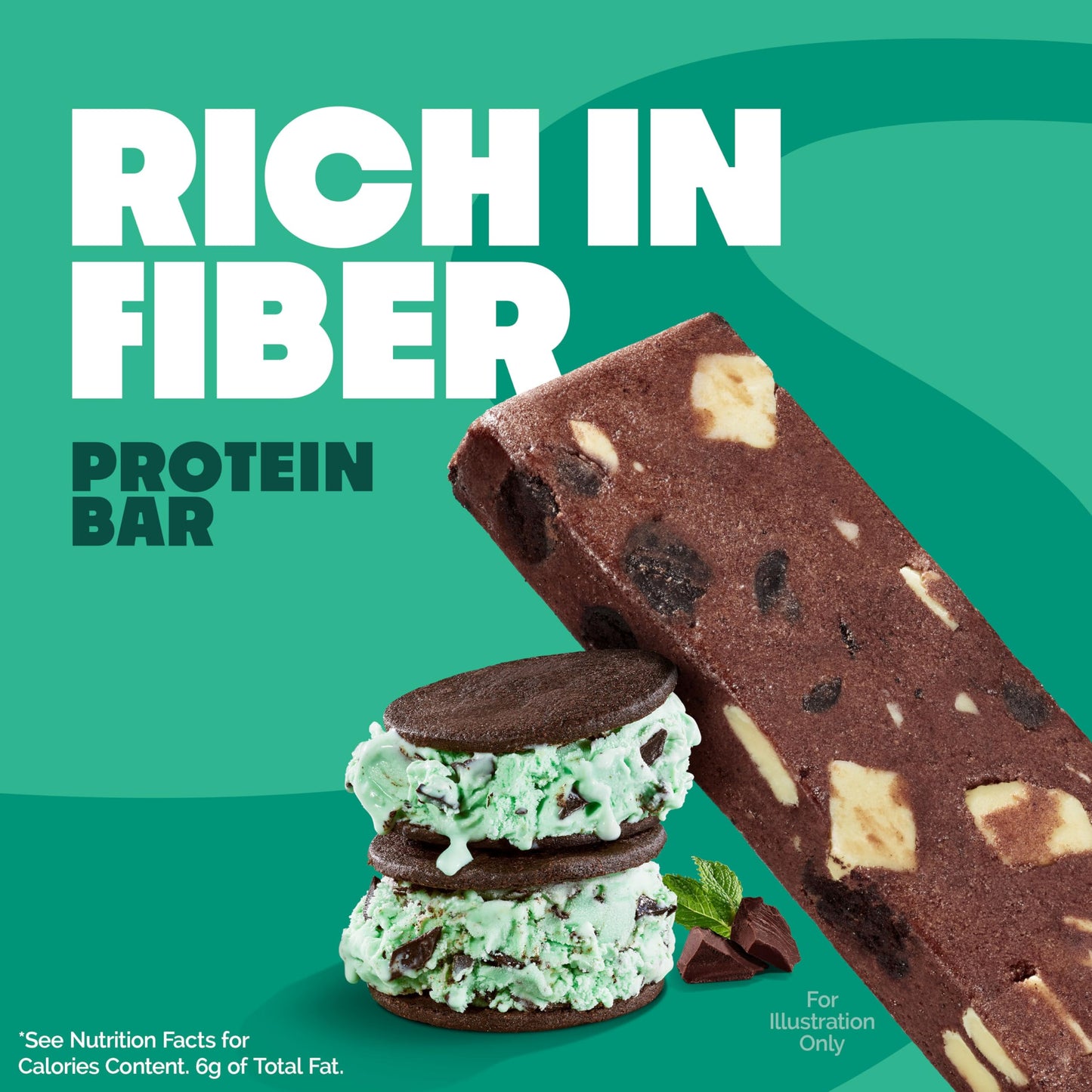 Quest Nutrition Protein Bar, Mint Chocolate Chunk, 20g Protein, 4g Net Carbs, 200 Cals, 2.1oz Bar, 1 Count, High Protein, Low Carb, Gluten Free, Soy