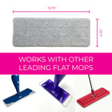 CleanZoom Microfiber Mop Heads Replacements, Reusable Mop Pads (6 Pack) - Compatible with Swiffer Wet Jet Mop