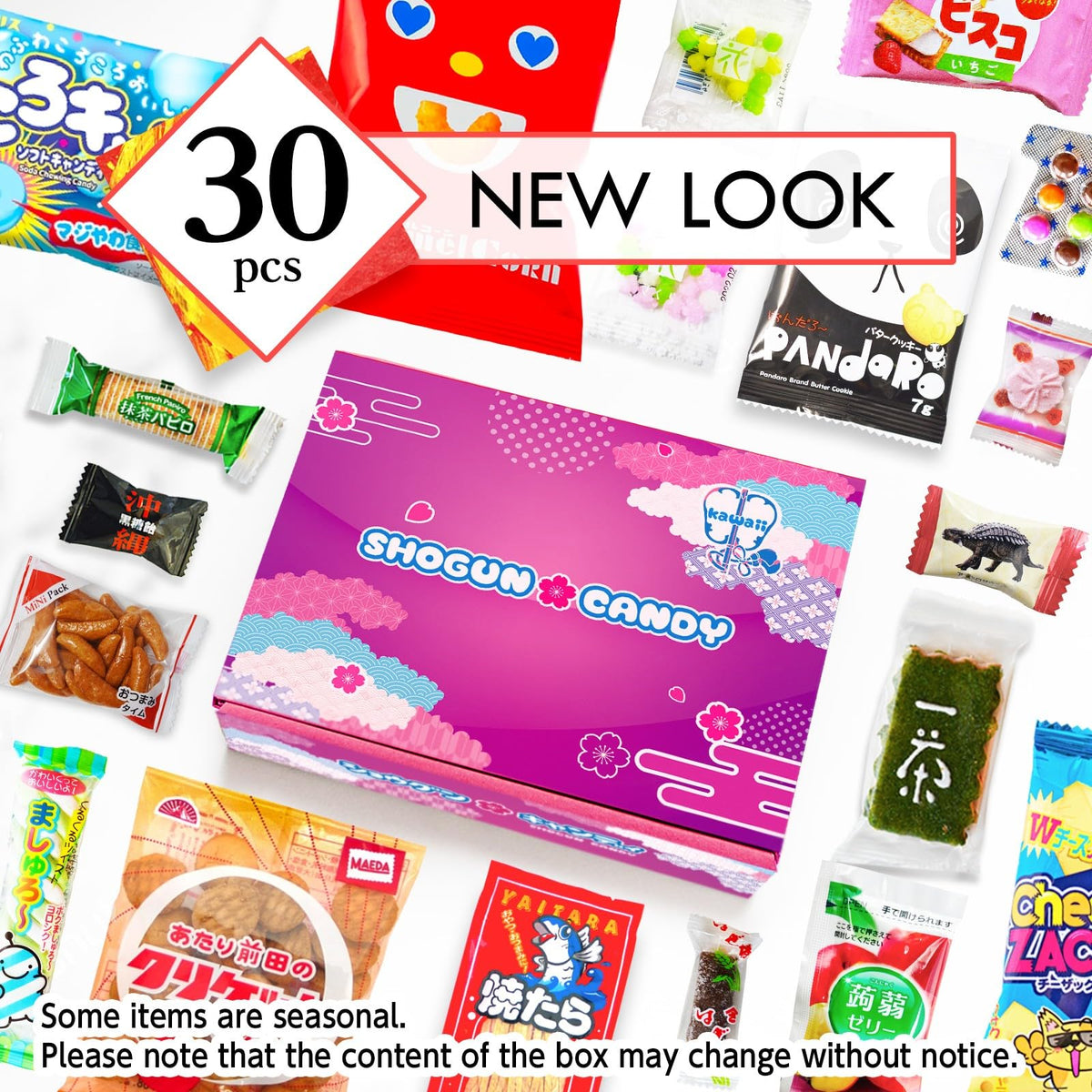 SHOGUN CANDY, Japanese Snacks & Japanese Candy Variety Pack 30 Pcs, Vol.7