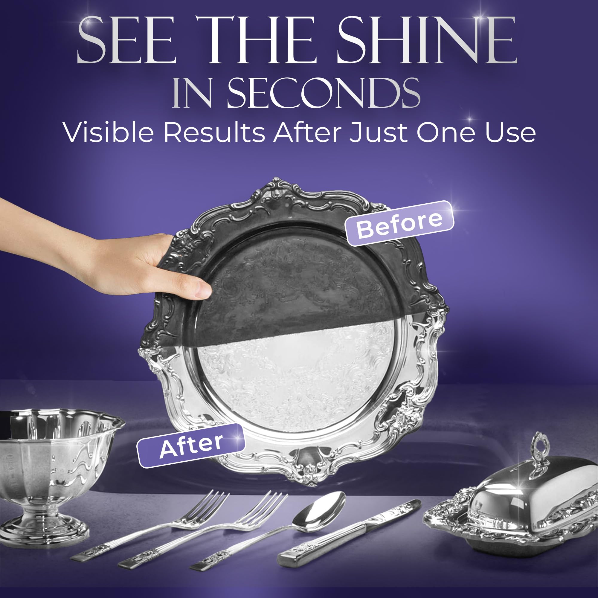Blitz Silver Shine Polish Liquid Silver Polish for Sterling and Silverplate Jewelry, Dishes, Flatware, Fixtures, & Decor Non-Toxic, Non-Abrasive