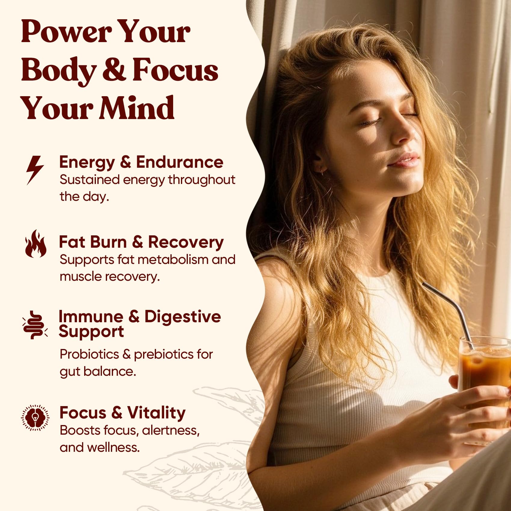 Cold Brew Mocha Iced Coffee, Instant Coffee Beverage with MCT Oil, Probiotics & Fiber, Smooth Mocha Flavor, Gentle Energy with 70mg Caffeine, Keto