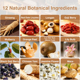Premium Ginseng Tea - Natural Organic Kidney and Liver Detox Tea - 12 Herbal Blend with Goji Berry?Jujube, Longan, Mulberry & Maca - Caffeine & Sugar
