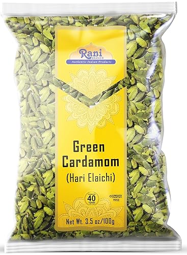 Rani Green Cardamom Pods Spice (Hari Elachi) 3.5oz (100g) ~ All Natural | Vegan | Gluten Friendly | NON-GMO | Kosher | Product of India