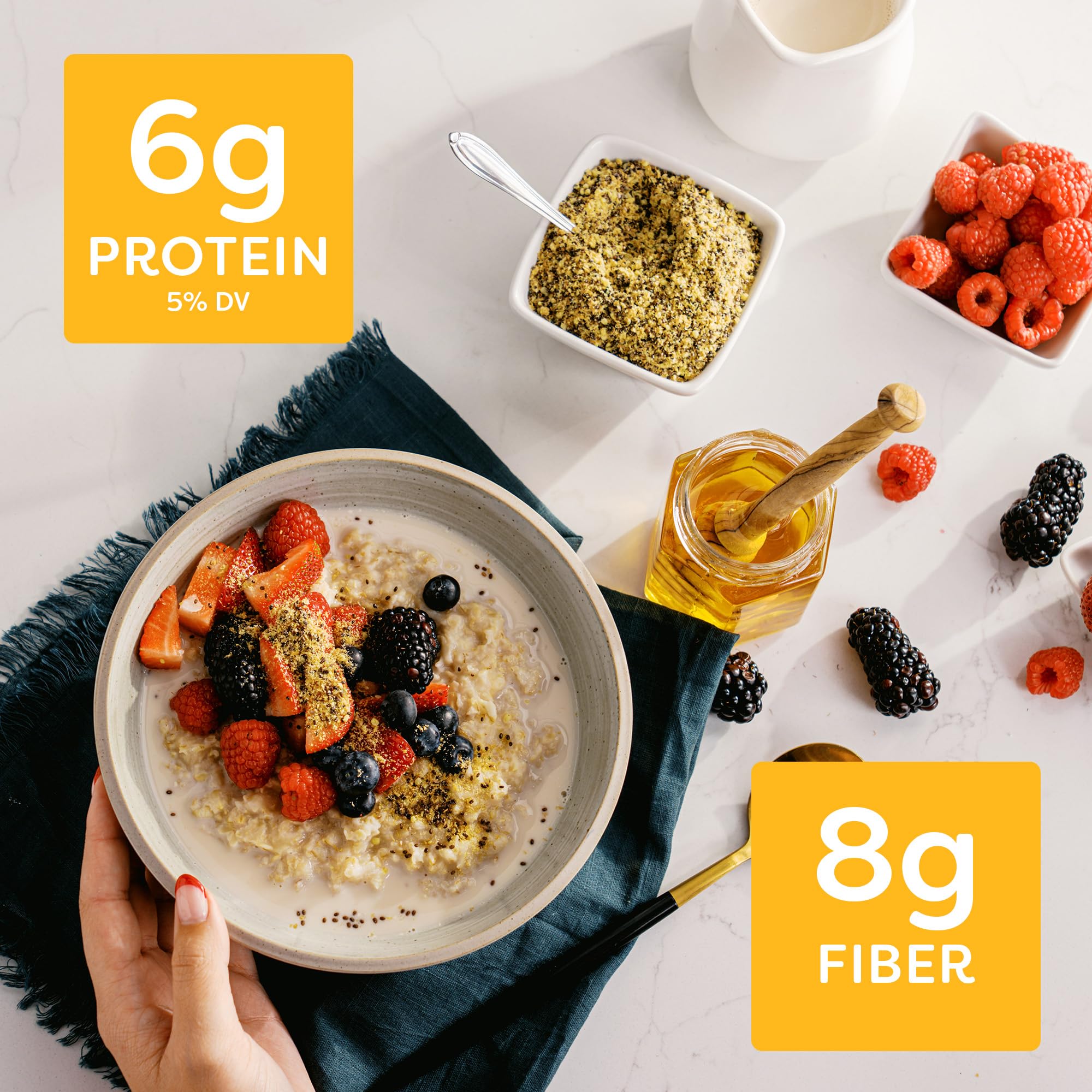 BetterBody Foods Superfood Organic Super Seeds - Chia Flax & Hemp Seeds, Blend of Organic Milled Flax Seed Organic Hemp Hearts, Add to Smoothies