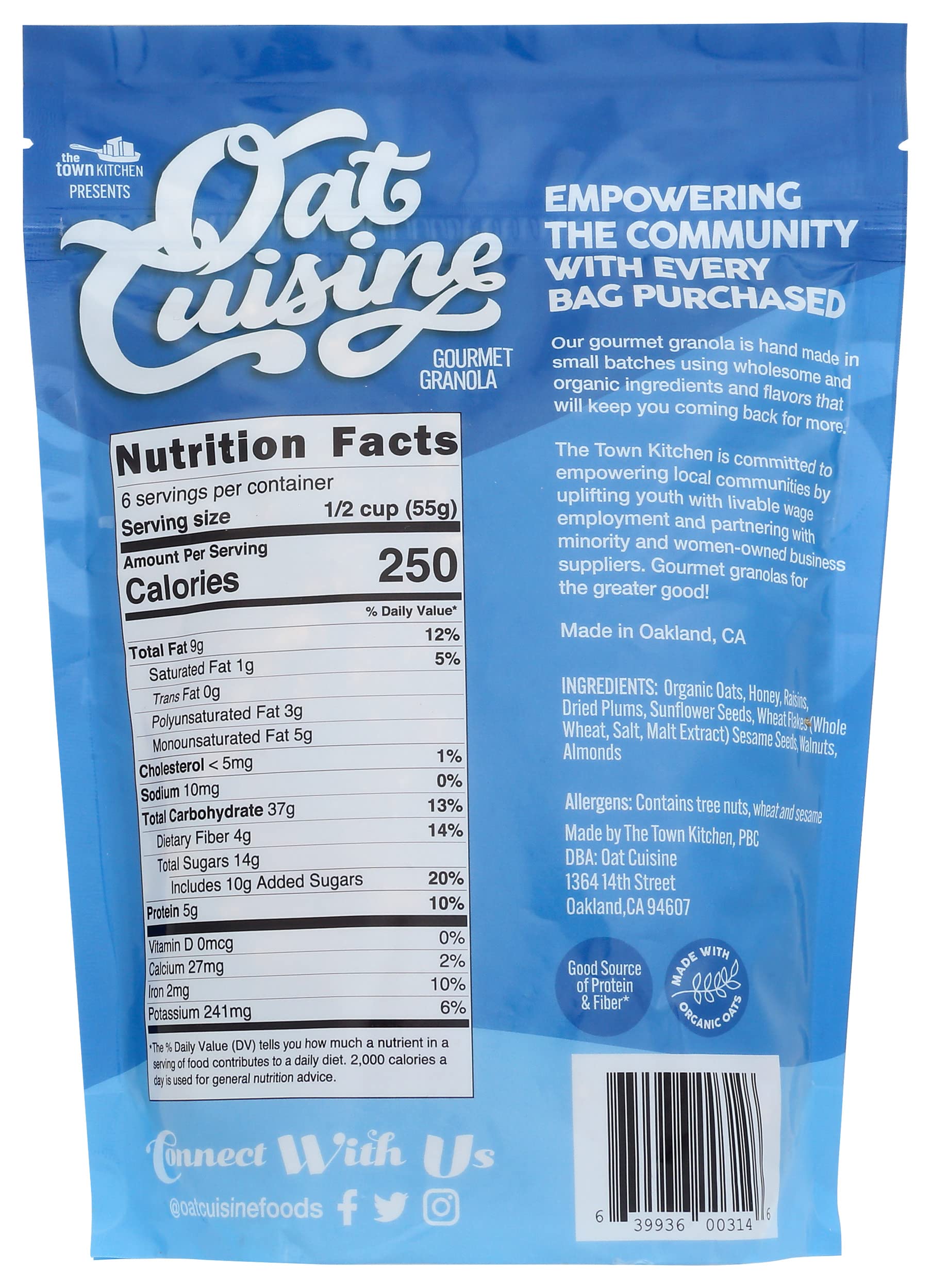 Oat Cuisine, Granola Gourmet Oil Free, 14 Ounce