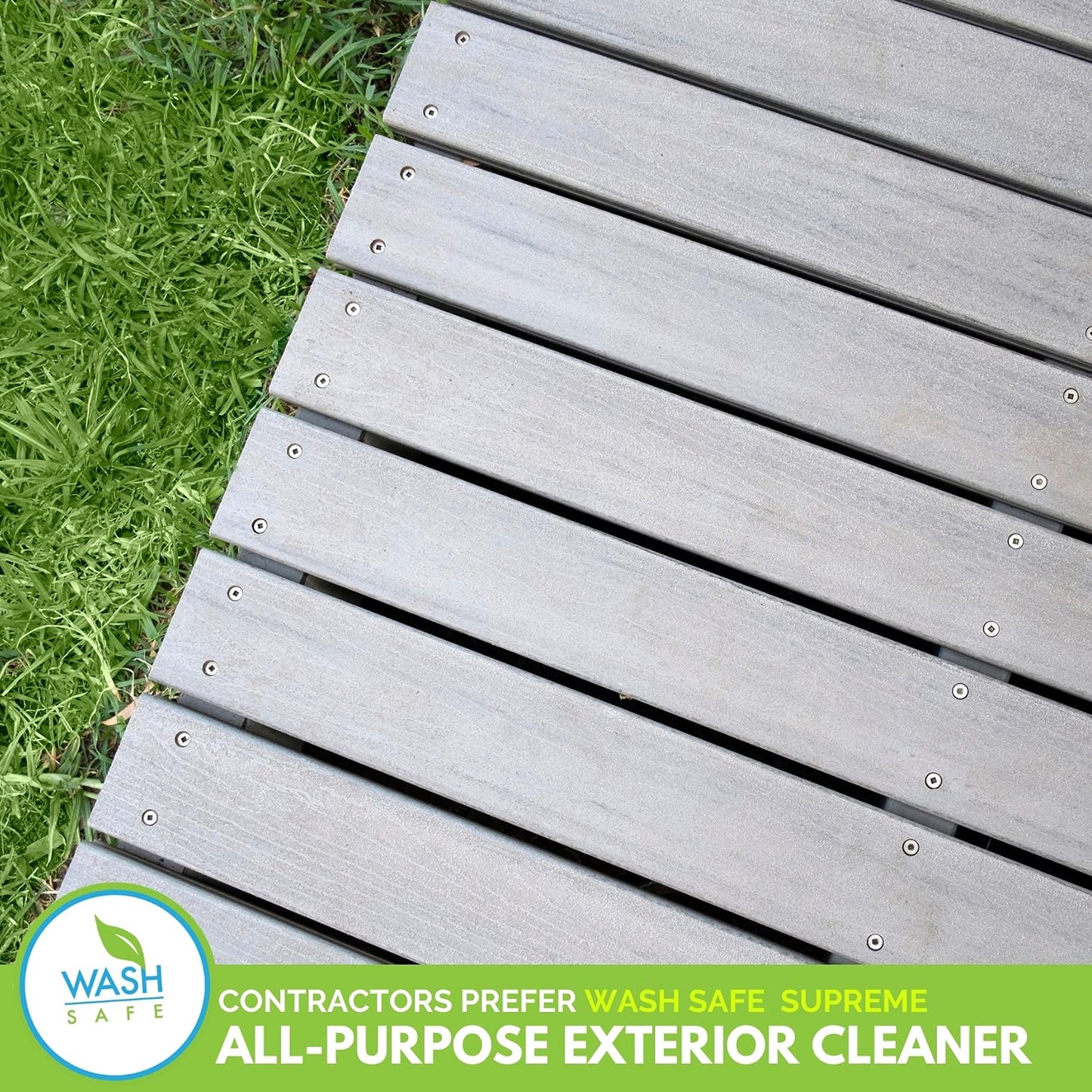 Wash Safe™ SPRAY & CLEAN Commercial-Strength Composite Deck Cleaner | Remove Black Stains | Cleans Up to 1,500 sq. ft. | Deep Set Cleaning, 1 Gal.
