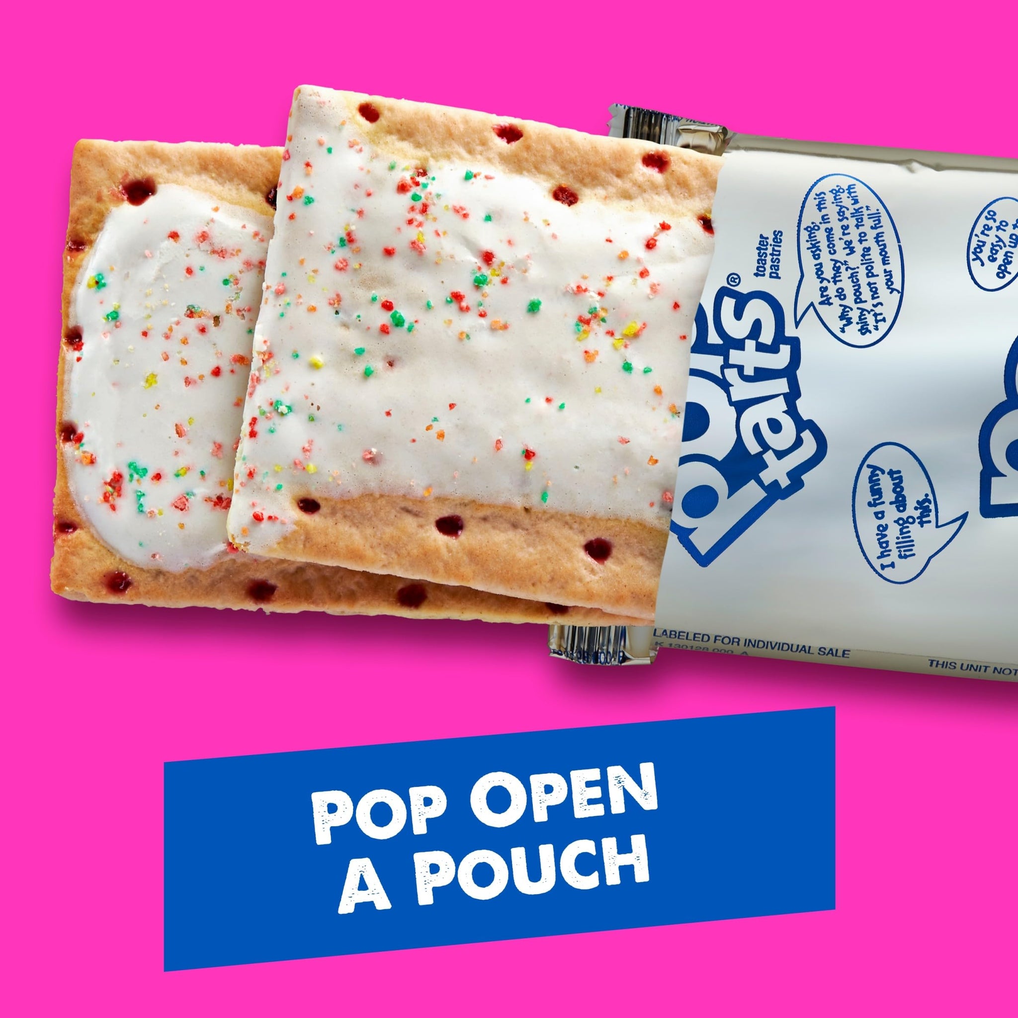 Pop-Tarts Toaster Pastries, Breakfast Foods, Kids Snacks, Frosted Strawberry (8 Pop-Tarts)