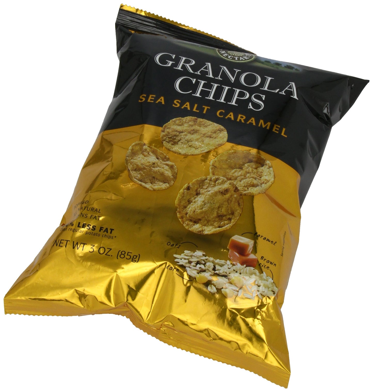 Natural Nectar Granola Chips, Sea Salt Caramel, 3 Ounce (Pack of 9)