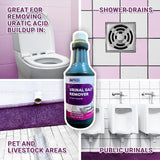 DETCO Urinal Salt Remover Concentrate - Safe on Pipes and Plumbing, Odor Control, Cleans Rust, Scale, and Uratic Salt Build-Up, 1 Quart
