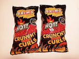 Brim's Hot Crunchy Cheese Curls 2 Packs each 7 oz bags