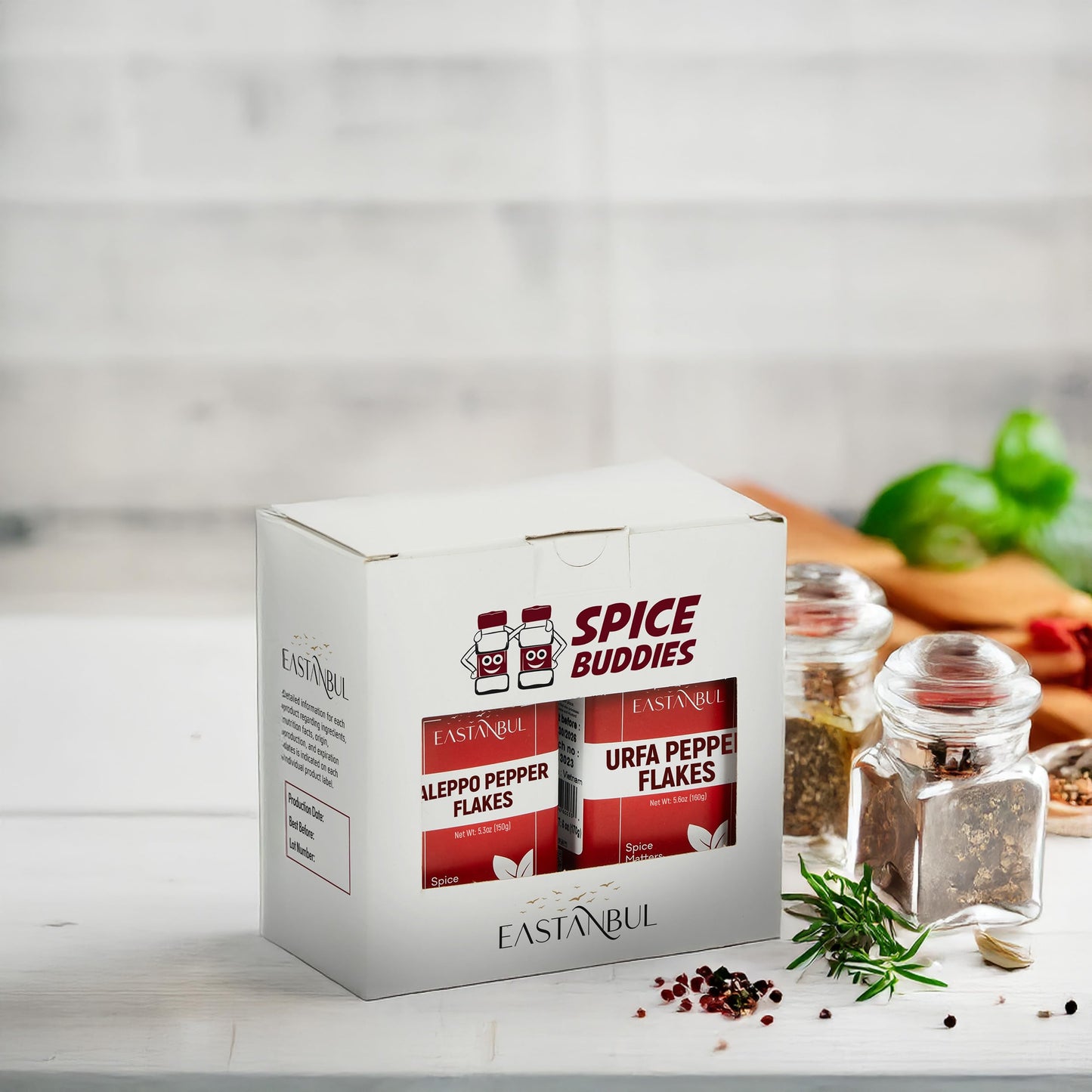 Eastanbul Aleppo Pepper & Urfa Pepper, Aleppo Flakes 5.3oz & Urfa Biber 5.6oz, Pul Biber and Isot for Mediterranean & Middle Eastern Dishes, Chili