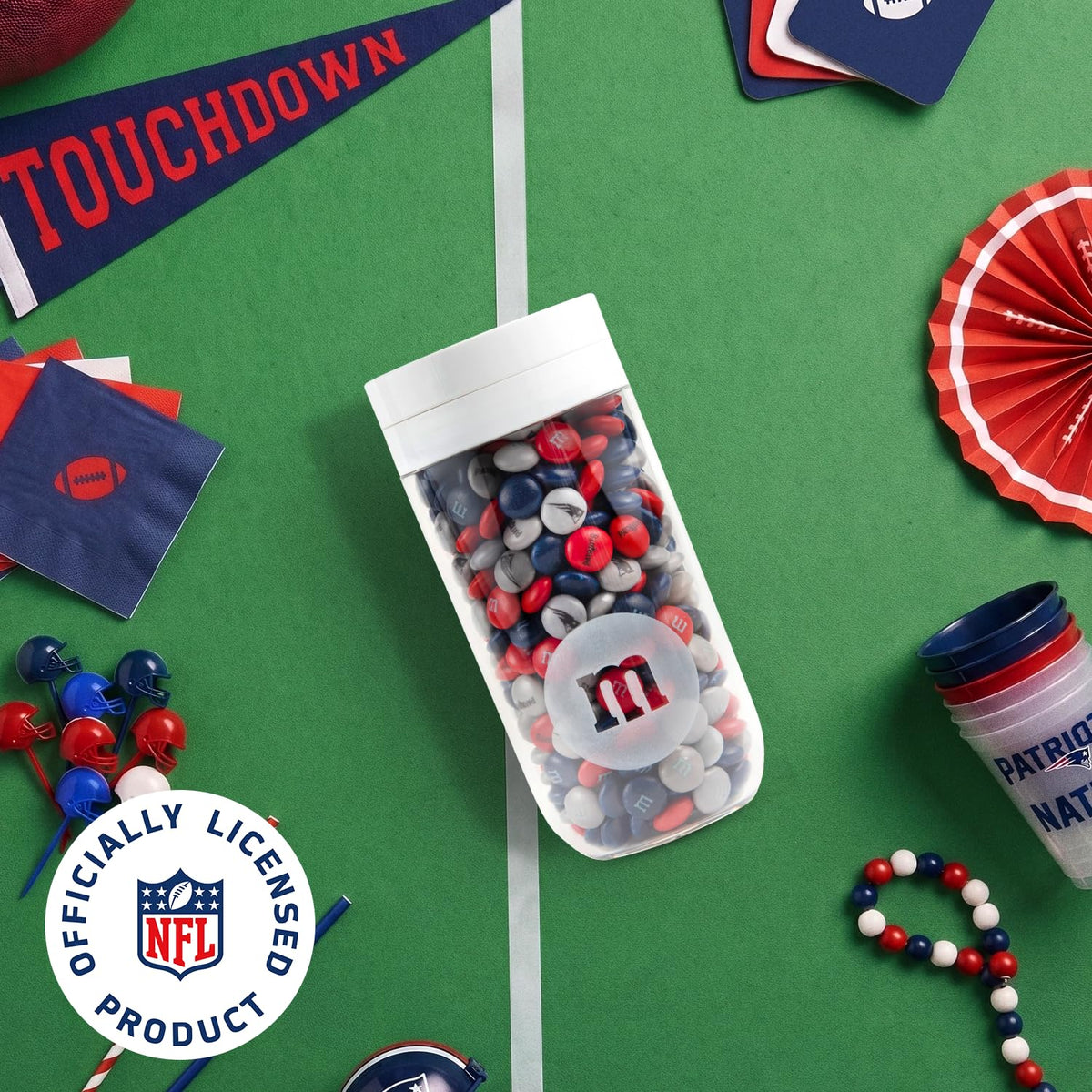 M&M'S NFL New England Patriots Milk Chocolate Gift Jar, 12.7 oz
