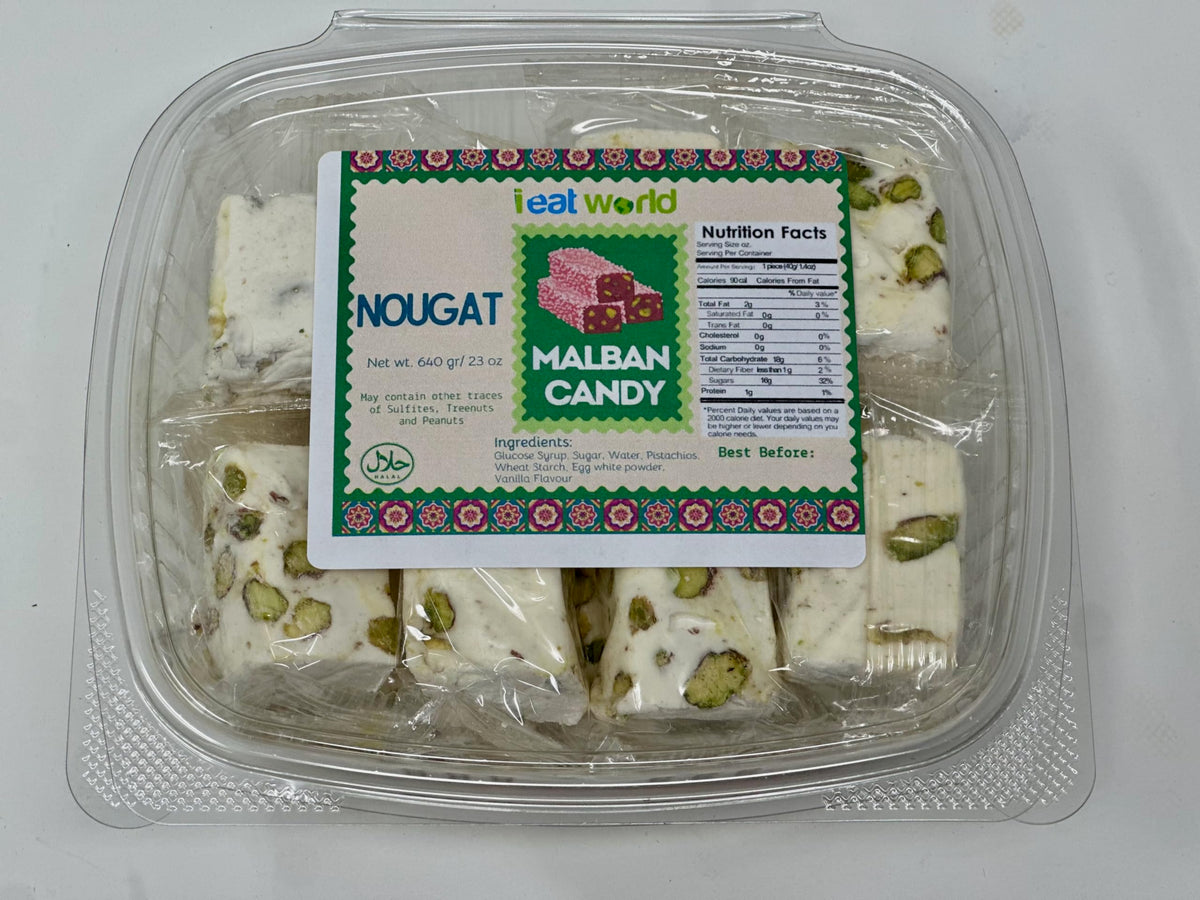 IEATWORLD Premium Malban & Nougat Candy Assortment - 12 Varieties of Nut & Fruit Flavors | Authentic Middle Eastern Halal Sweets, Perfect for Gifting
