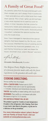 JULIANS RECIPE Natural Waffle, Belgium Cinnamon, 7.6 Ounce (Pack of 12)