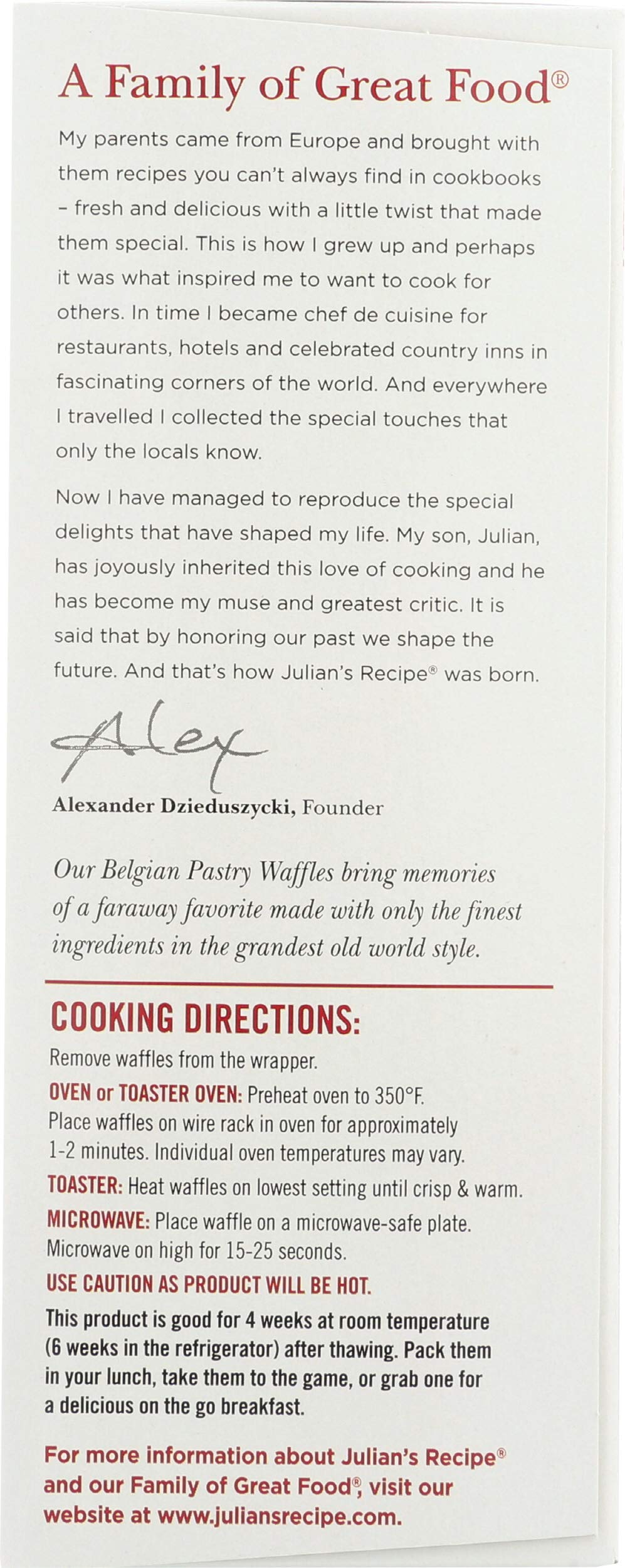 JULIANS RECIPE Natural Waffle, Belgium Cinnamon, 7.6 Ounce (Pack of 12)