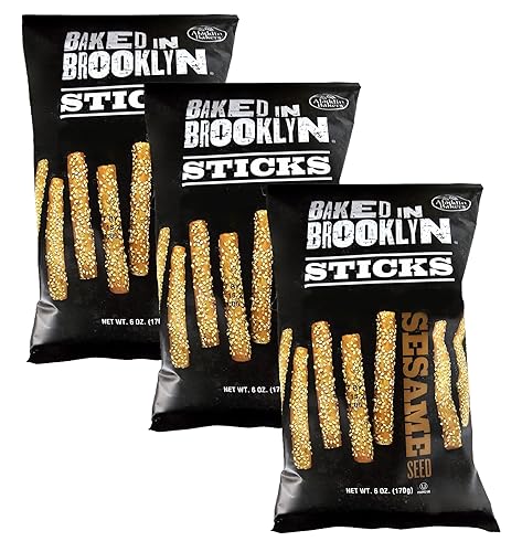 Baked in Brooklyn Sticks Certified Kosher - Sesame - Pack of 3-6 ounce