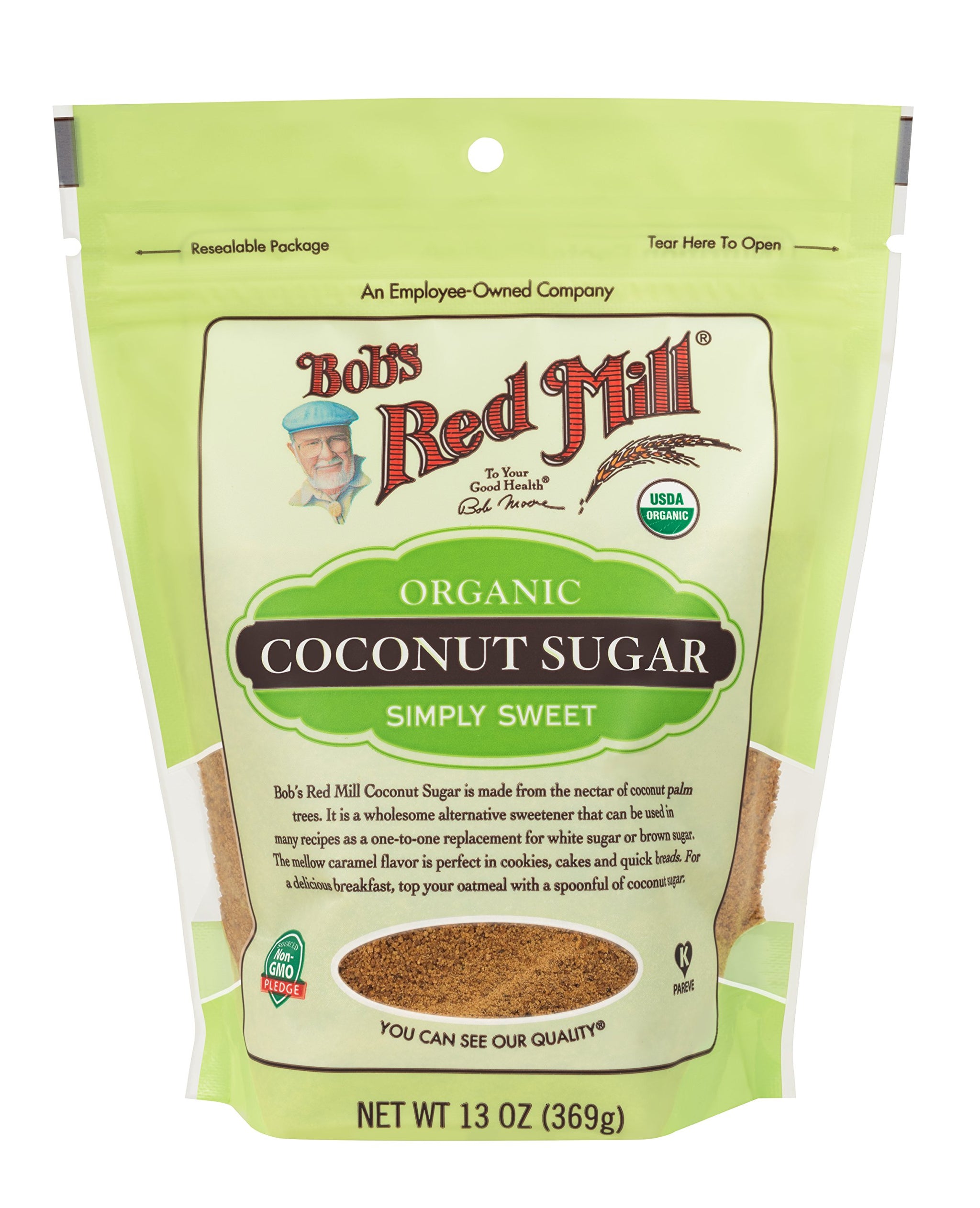 Bob's Red Mill Organic Coconut Sugar, 13oz (Pack of 1) - Non GMO, Vegan, Paleo Friendly, Kosher