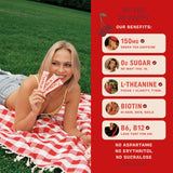 GORGIE Jordyn Jones Cherry Lime Sugar-Free Natural Energy Drink Mix, On the Go Powder, Healthy Energy Drinks - Green Tea Caffeine, Biotin, B Vitamins