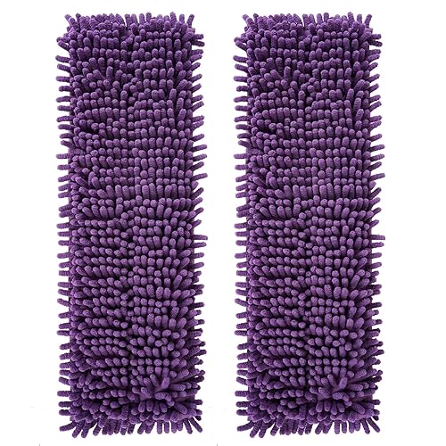 AmaVins 2 Pack Pet System Microfiber Sweeping Pad, Reusable Pet Replacement Mop Pad for Bona Mop & Multi-Surface Floors, 18 Inch Washable Cleaning