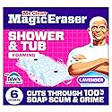 Mr. Clean Magic Eraser Sponge, Bathroom, Shower, Tub Cleaner, Soap Scum Remover, Bathroom Cleaning Supplies, Dawn Cleaning Power with Lavender Scent