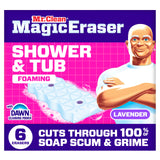 Mr. Clean Magic Eraser Sponge, Bathroom, Shower, Tub Cleaner, Soap Scum Remover, Bathroom Cleaning Supplies, Dawn Cleaning Power with Lavender Scent