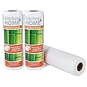Kitchen + Home Paper Towel Alternative - Heavy Duty Washable Reusable Rayon Towels Made From Bamboo - One roll replaces 6 months of towels! 2 Pack