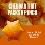 MadeGood Cheddar Star Puffed Crackers, 4.26oz Pouch, Organic Snacks