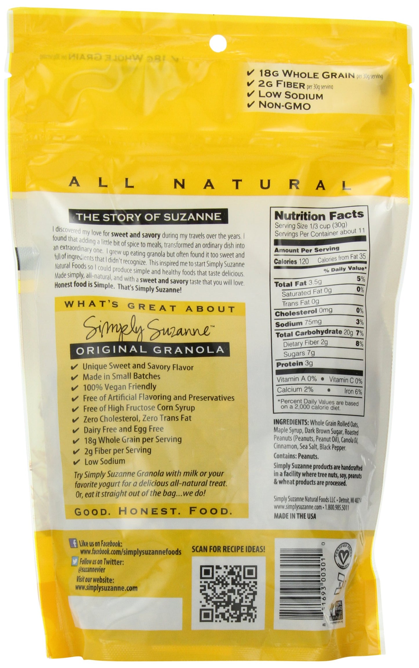 Simply Suzanne Granola, Original, 12 Ounce