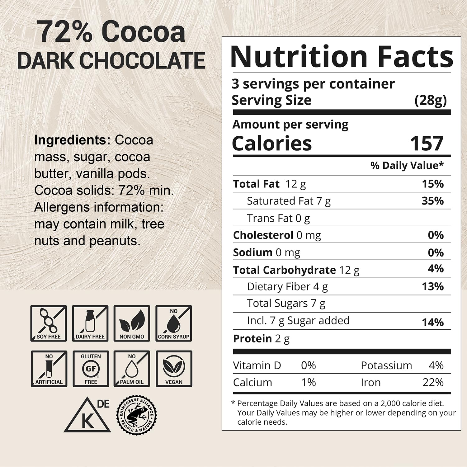 Milkboy Swiss Chocolates Dark Chocolates - 72% Cocoa, Made in Switzerland, Dairy Free, Vegan, Gluten-Free, Non-GMO, Kosher, Sustainably Farmed