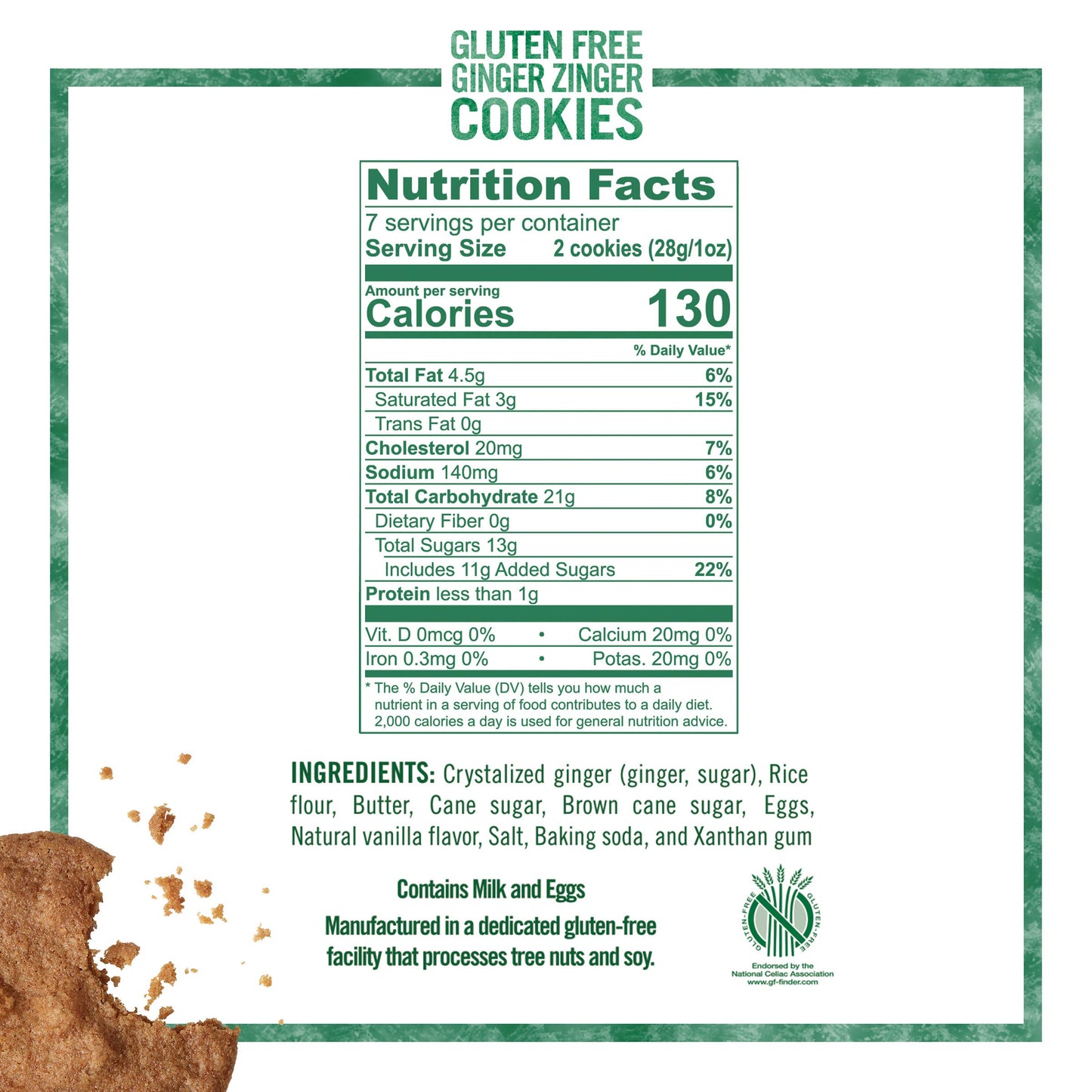Tate's Bake Shop 6 Pack Gluten Free Ginger Zingers