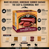 Hi Mountain Seasonings ? Pepperoni Sausage Seasoning Kit ? Includes 10 Casings, Seasoning, Cure, & Directions ? Seasons up to 30lbs of Meat ? Beef