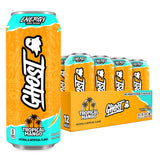 GHOST Energy Drink - 12-Pack, Tropical Mango, 16oz Cans - Energy & Focus & No Artificial Colors - 200mg of Natural Caffeine, L-Carnitine & Taurine