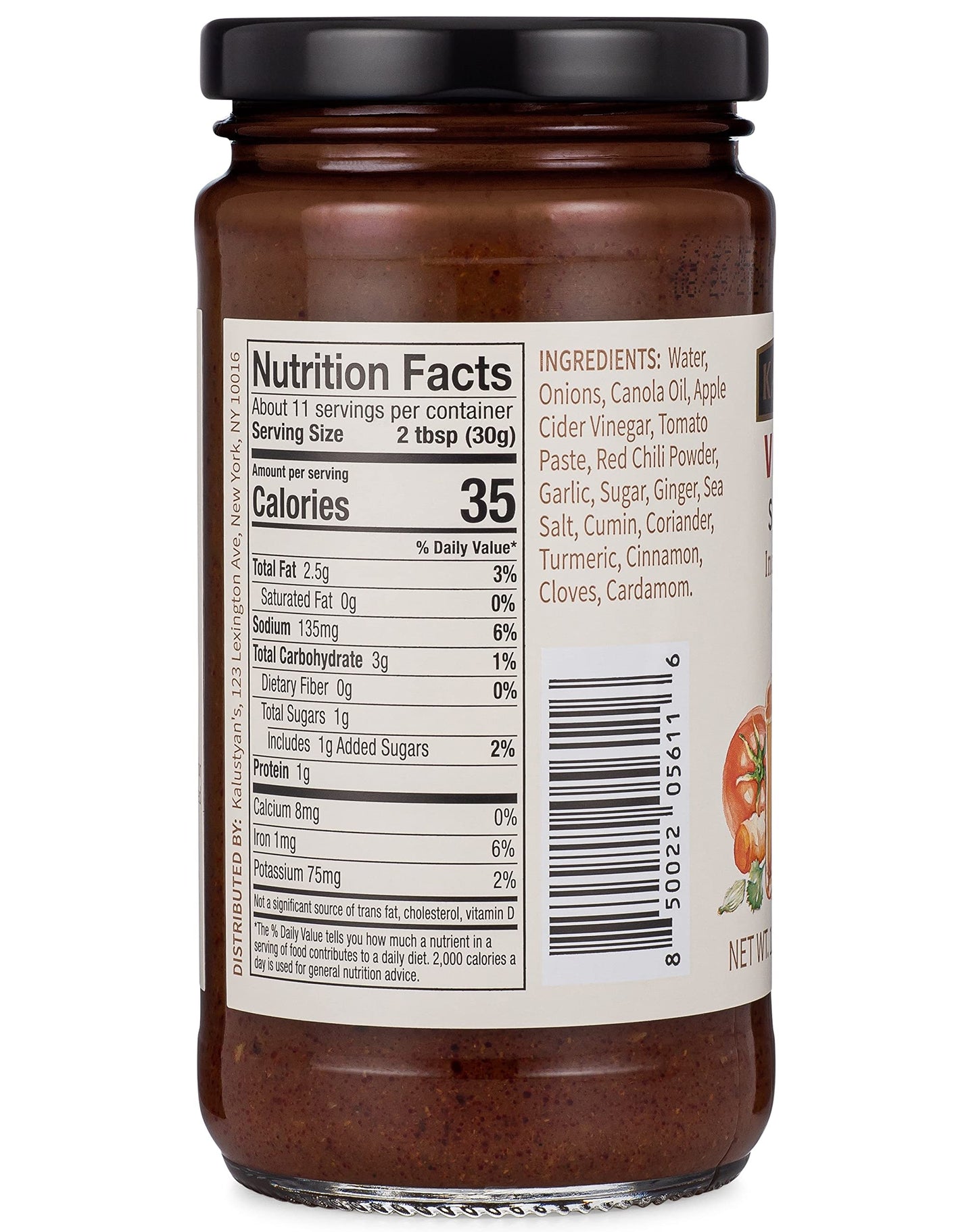 Kalustyan's Vindaloo Spicy Curry Sauce, Indian Simmer Sauce, From New York City's Favorite Spice Destination, Hot Curry with Notes of Red Chili, Sweet