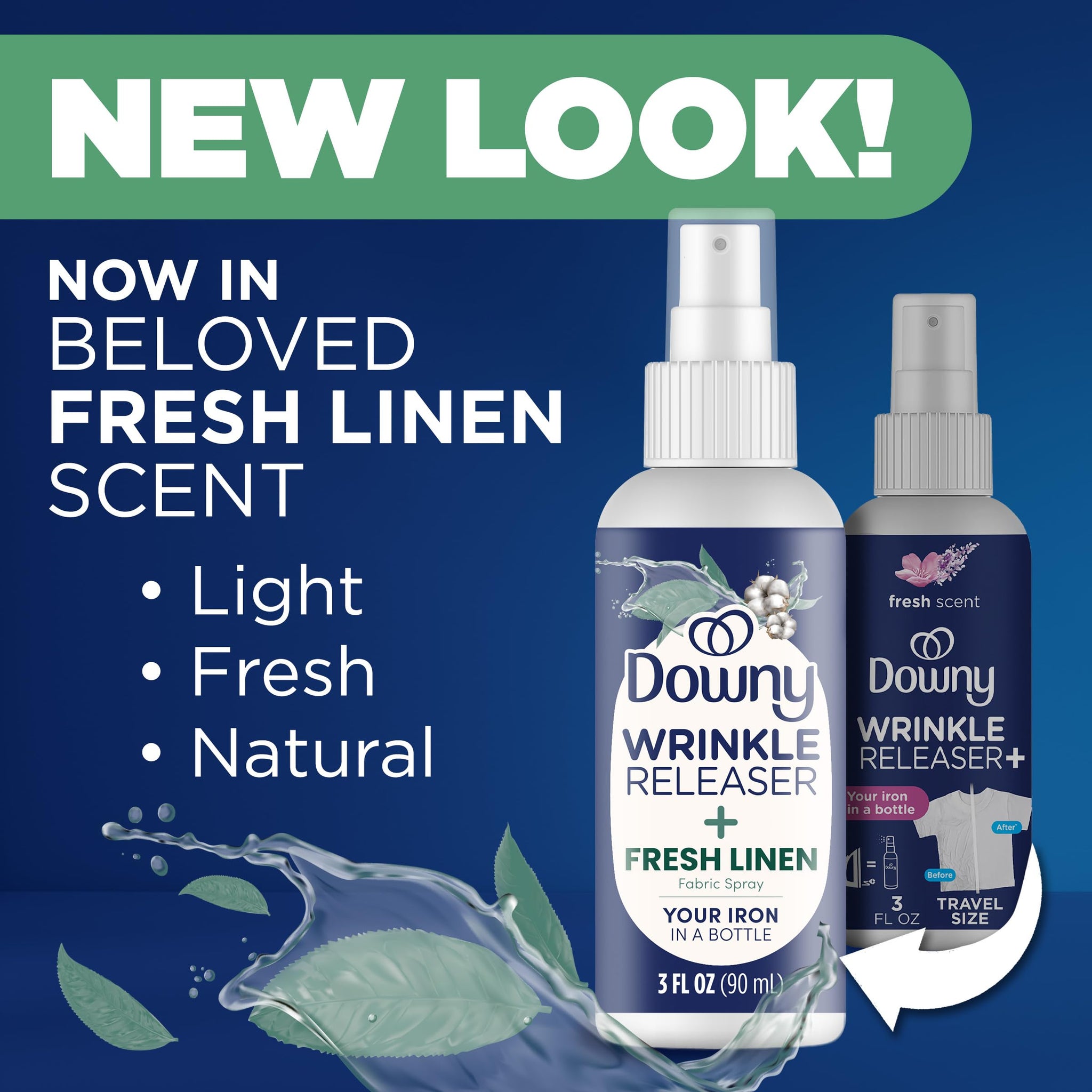 Downy Wrinkle Releaser Spray All In One Wrinkle Release Spray Travel Size, Odor Eliminator, Static Remover Fabric Refresher & Ironing Aid for Clothes