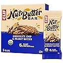 CLIF Nut Butter Bar - Chocolate Chip & Peanut Butter - Filled Energy Bars - Non-GMO - USDA Organic - Plant-Based - Low Glycemic - 1.76 oz. (5 Pack)