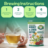 Ovida Dandelion Wolfberry Tea - Natural Kidneys & Liver Health Tea, Organic Herbal Tea with Milk Thistle, Turmeric & Goji Berry, Seven Herbal