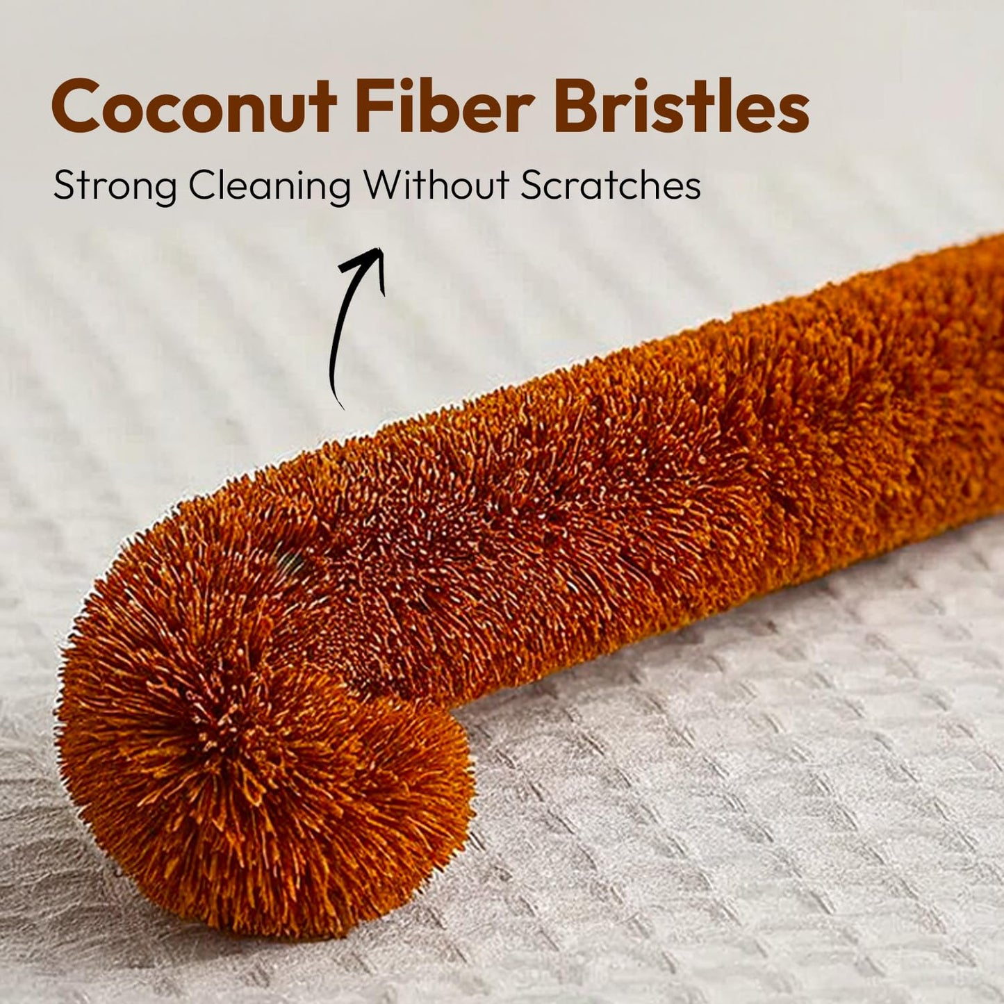Eco-Friendly Kitchen Cleaning Brush (Twin Pack) - Wood Dish Brush with Coconut Fiber Bristles & Wooden Handle. Kitchen Brush for Bottles, Jars, Mugs