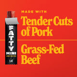 FATTY Mini Meat Sticks, Made with Grass Fed Beef, Pork Raised Without Antibiotics, 7g Protein Per Stick, Original Minis, 1 oz. Snack Size (Pack of 10)