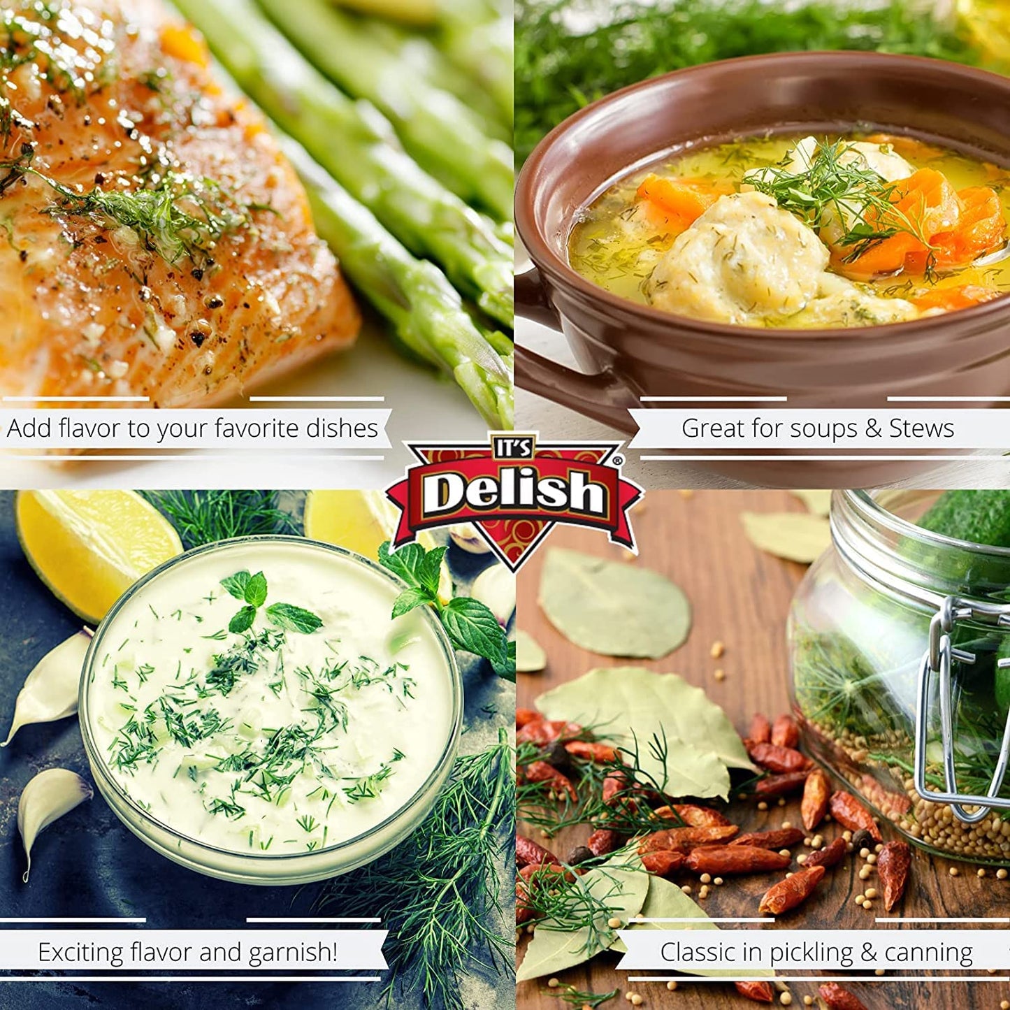 Dried Dill Weed by Its Delish, 10 lbs Bulk Bag, Premium All Natural Fresh Dry Dill Spice Herb to Season Soups, Fish, Chicken, Salad Dressing, Dips