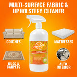 CITRATIDE Plant-Based Couch Cleaner & Stain Remover Spray - Upholstery & Fabric Cleaner for Sofas, Couches & Car Interiors - Pet & Kid Safe