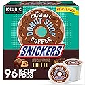 The Original Donut Shop Snickers Coffee, Keurig Single Serve K-Cup Pods, Flavored Coffee, 96 Count (4 Packs of 24)