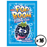 Pop Boom Popping Candy - Blue Raspberry Flavor | 16 packs