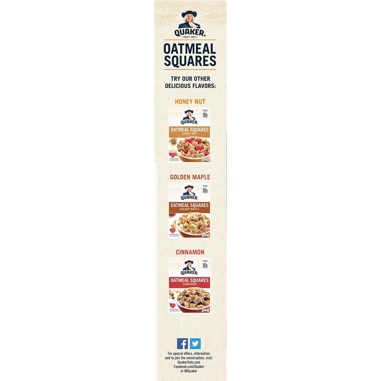 Quaker, Oatmeal Breakfast Cereal, 14.5 Oz