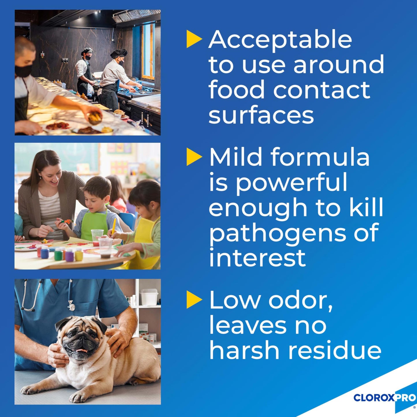 CloroxPro Anywhere Daily Disinfectant and Sanitizer, No-Rinse Food Contact Sanitizer, Refill, 128 Fluid Ounces