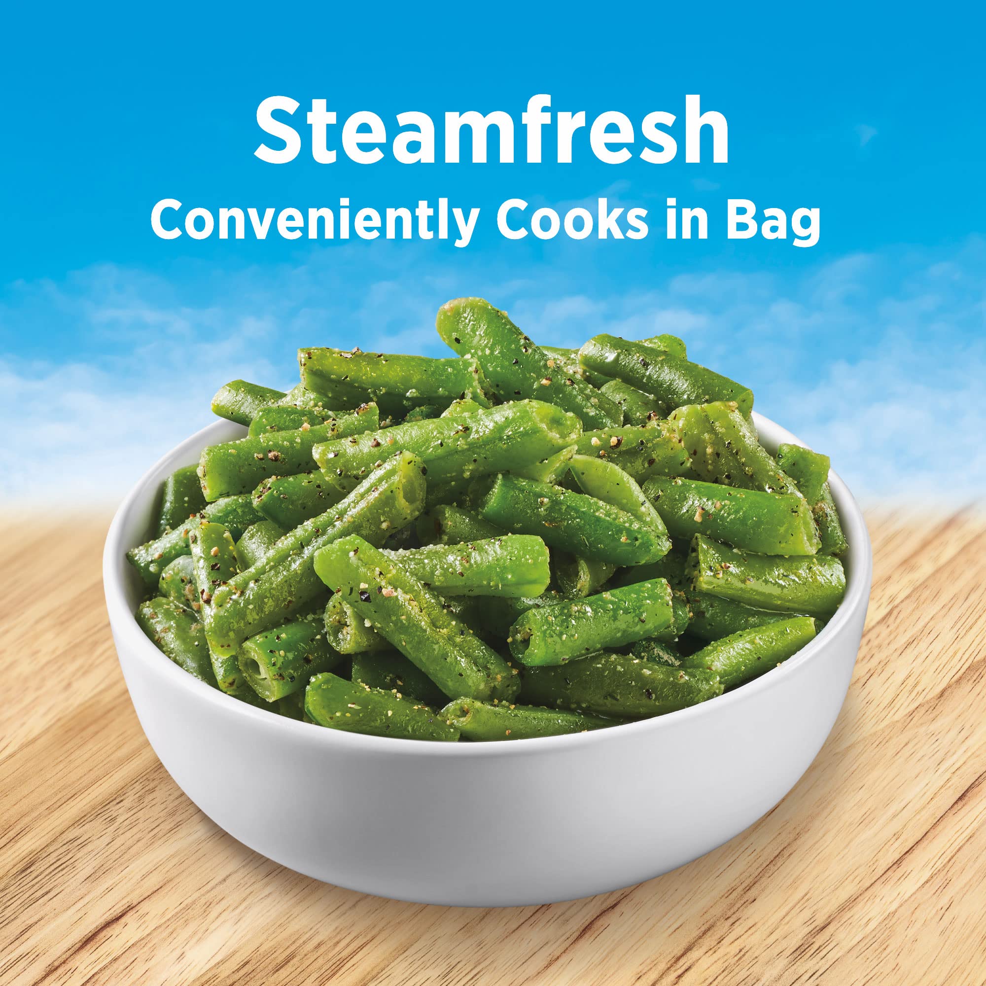 Birds Eye Steamfresh Seasoned Steakhouse Green Beans, Frozen Vegetables, 10 oz