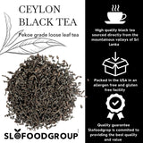 Slofoodgroup Ceylon Black Tea - Loose Leaf Black Tea from Sri Lanka - Pekoe Grade Tea Leaf (12 OZ)…
